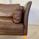 MID CENTURY VINTAGE DANISH MOGENS HANSEN 3 PERSON SOFA IN COCO BROWN LEATHE
