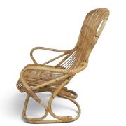 Vintage bamboo rattan armchair Tito Agnoli circa 1960
