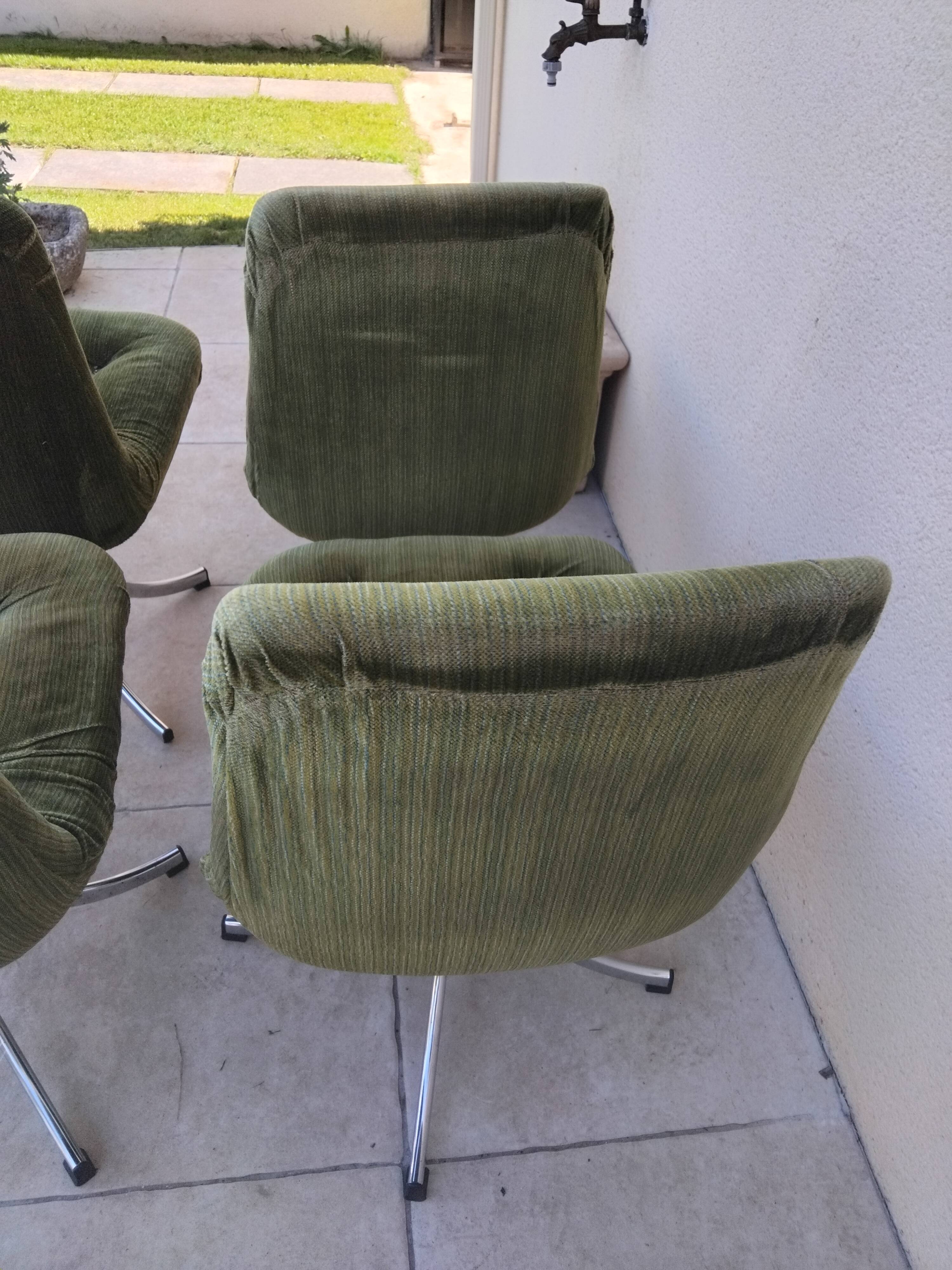 4 chaises vintage GASTONE RINALDI design année 70