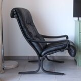 Siesta armchair Westnofa ingmar relling vintage black leather