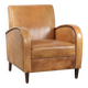 Luxury armchair made of cowhide leather with a beautiful warm colour scheme