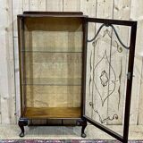 English mahogany display cabinet from the 1950s