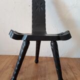 Brutalist tripod chair arts and crafts