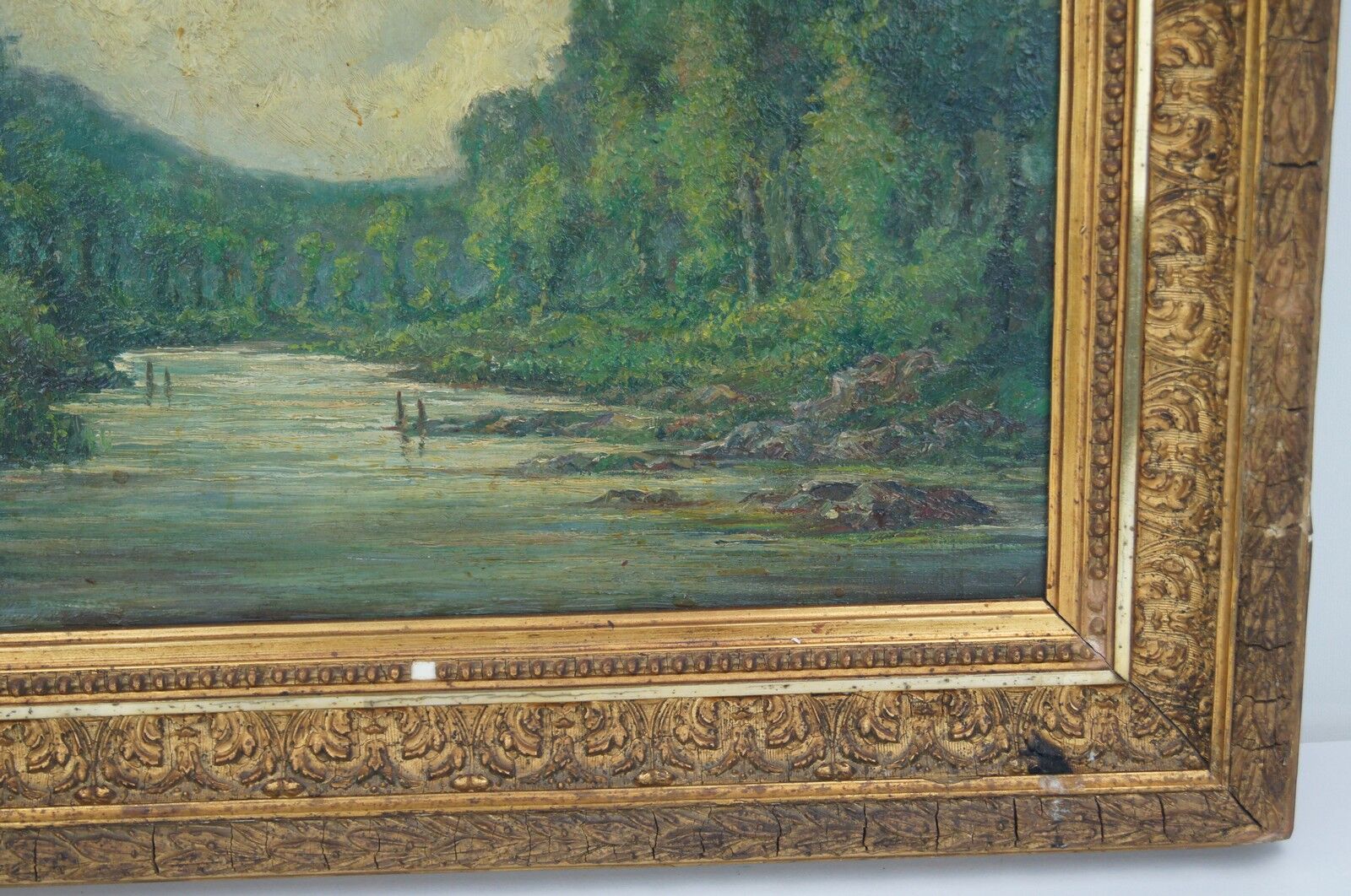 French School 19th - Landscape - Oil on panel - framed