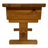 Vintage bedside table side table pinewood 70's design