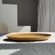 Large oval Sarreguemines stoneware dish with brown border 27x37