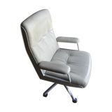 Fauteuil cuir Borsani Osvaldo, 1911/1985 italy