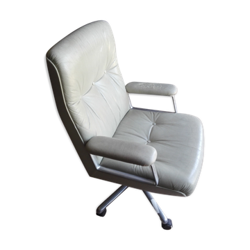 Fauteuil cuir Borsani Osvaldo, 1911/1985 italy