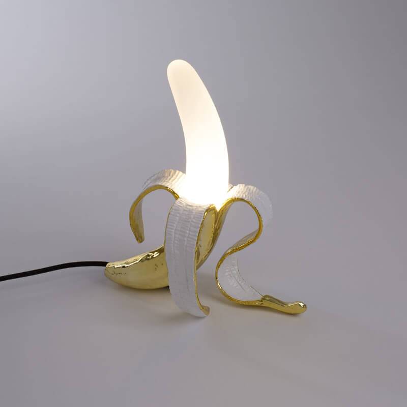 Lampe de Table • Banane Louie • Version Gold • Seletti • 2000