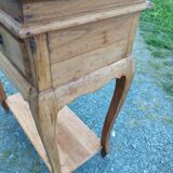 Solid teak console table with two drawers