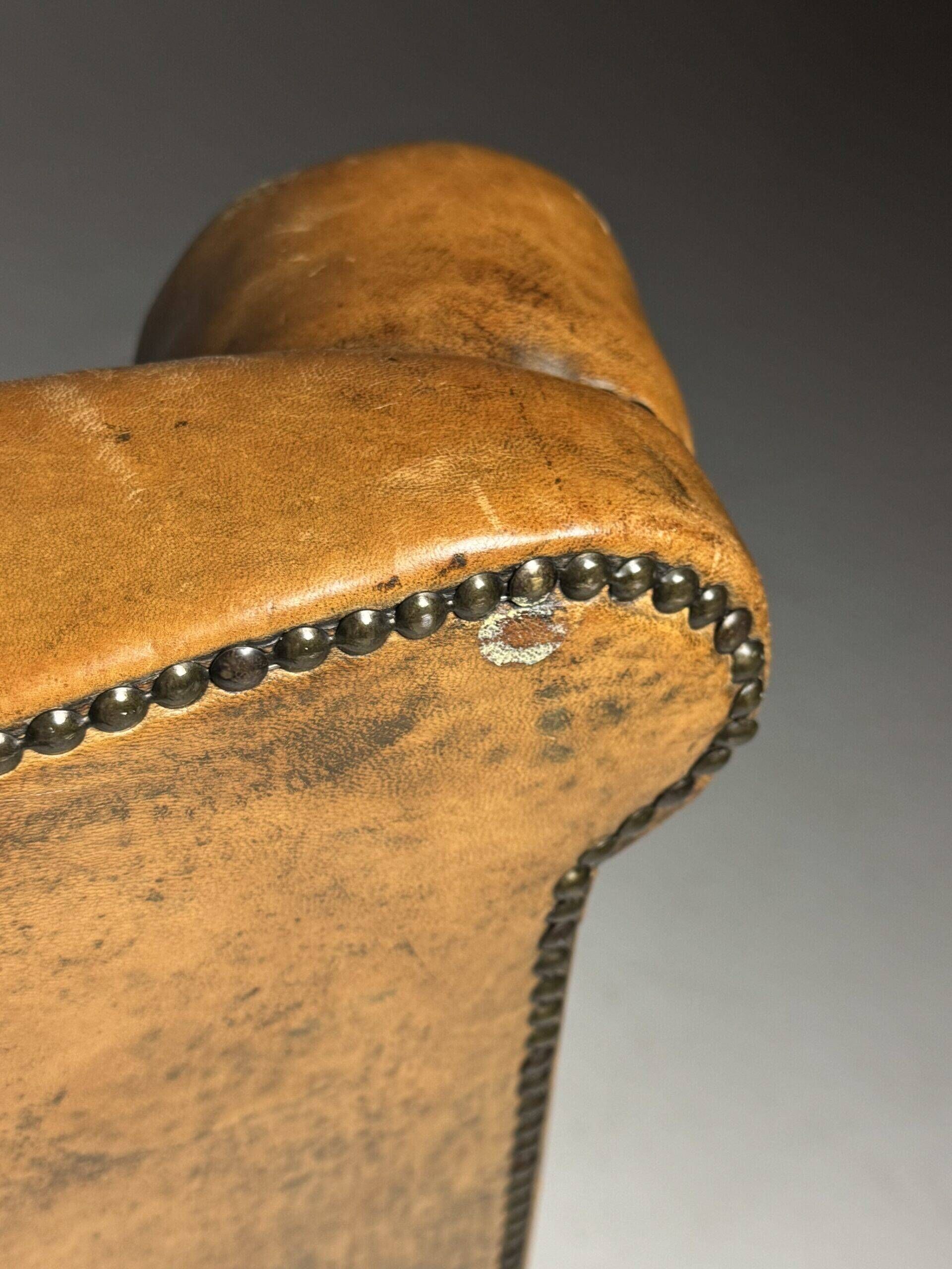 Sheepskin leather classic sofa bench