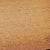 Vintage oak and gold metal side table from the 60s