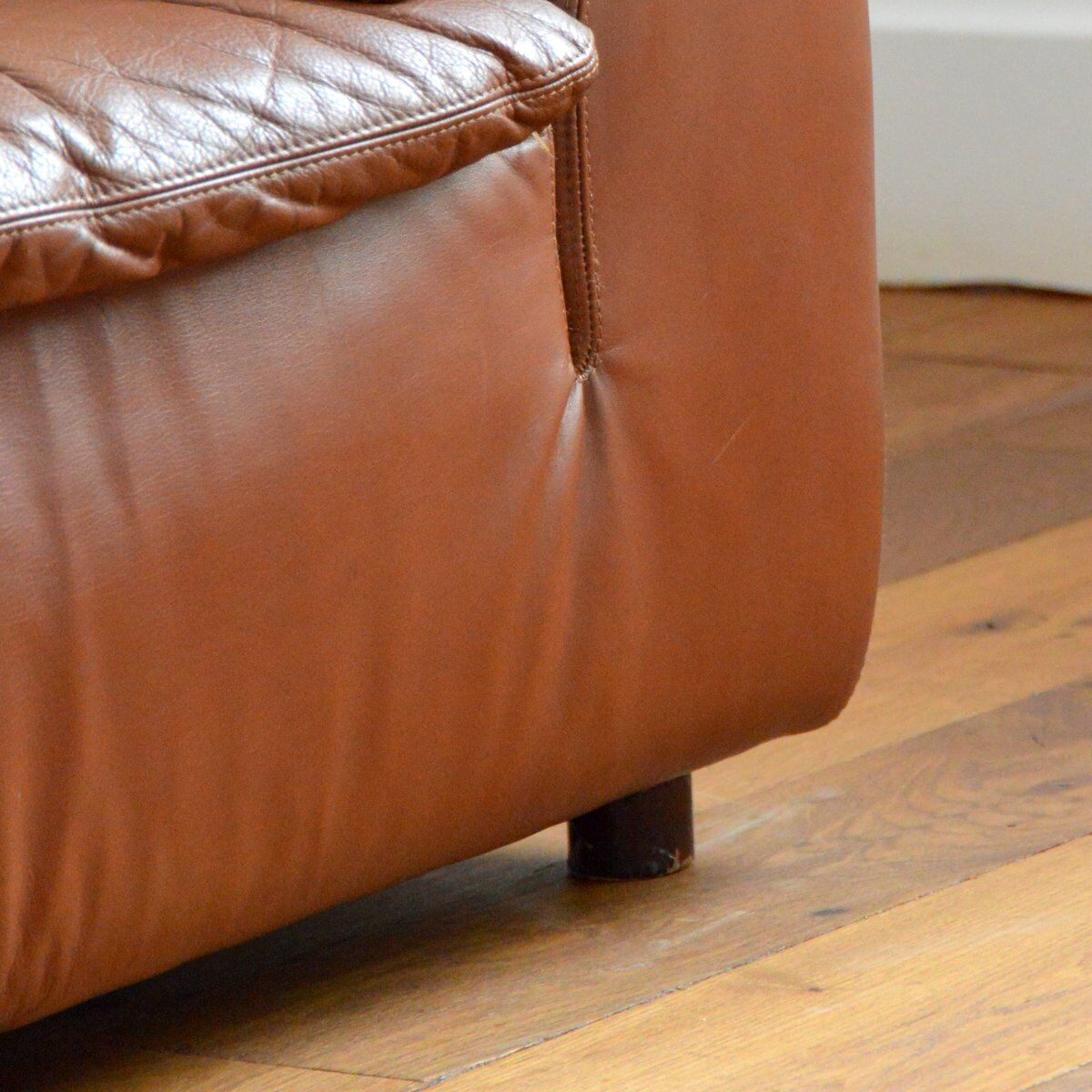Sofa sofa leather leolux netherlands 1970s