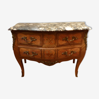Commode style Louis XV dessus marbre