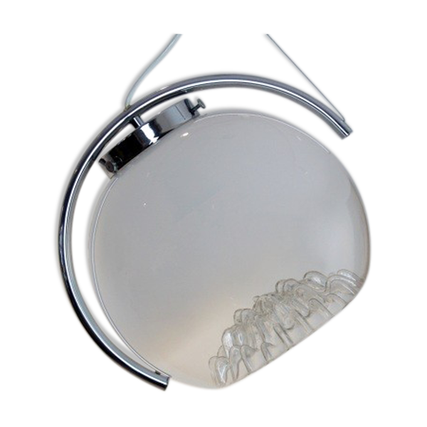 Suspensions en chrome et en verre givré par AV Mazzega