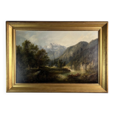 Mountain landscape, Tyrol Eduard Boehm 19th century oil on canvas