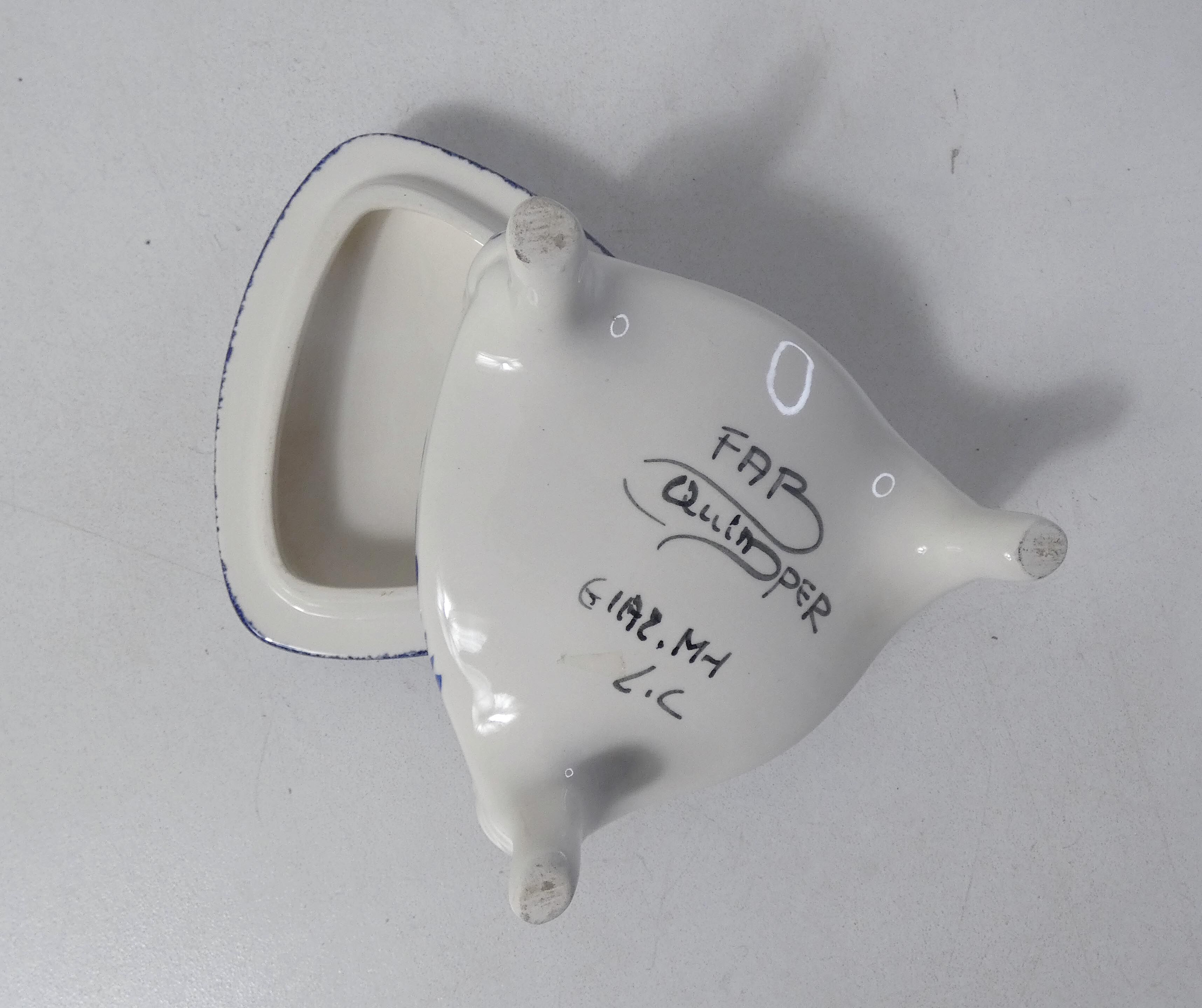 Quimper signed FAB faience box