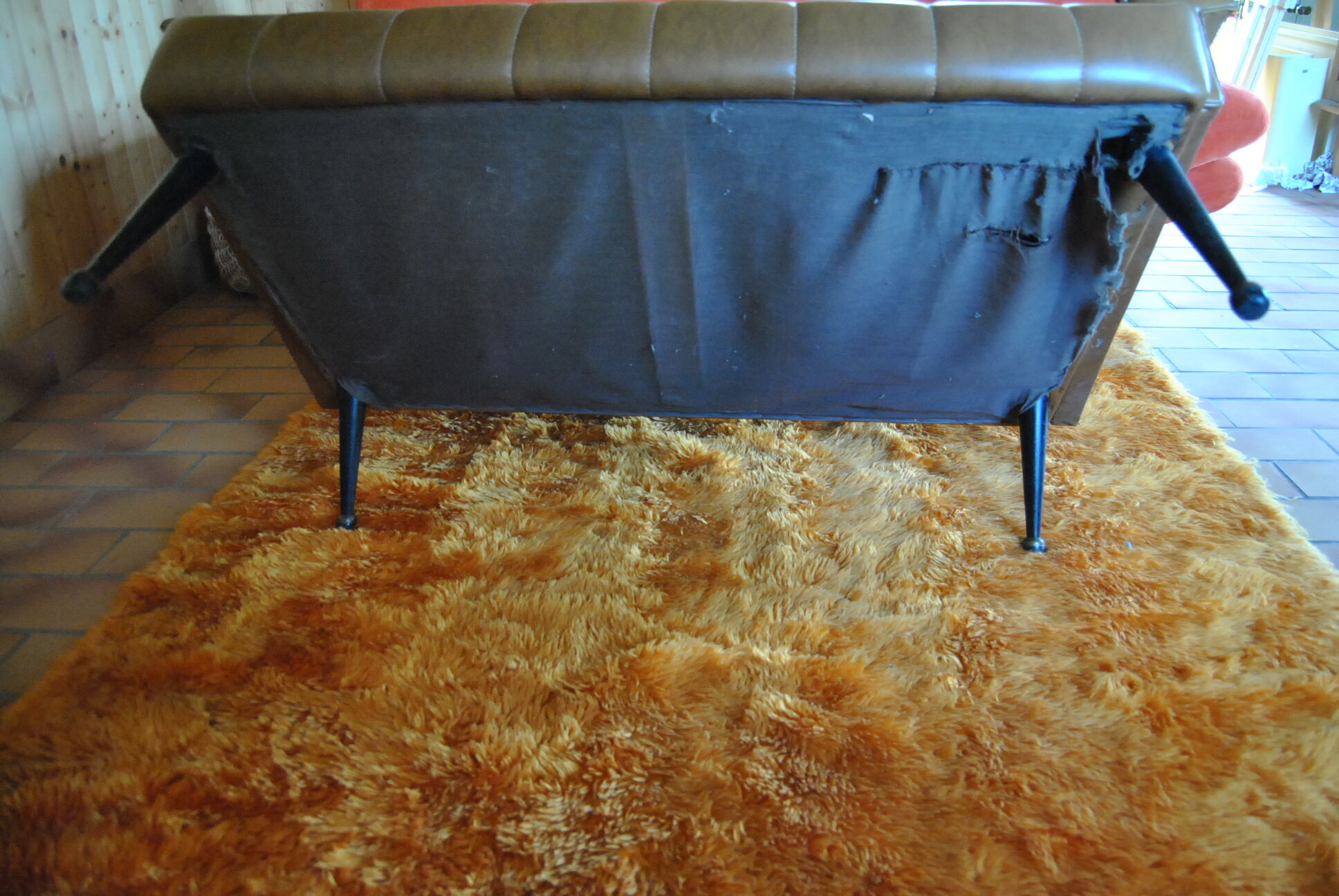Sofa bench skai camel 50s