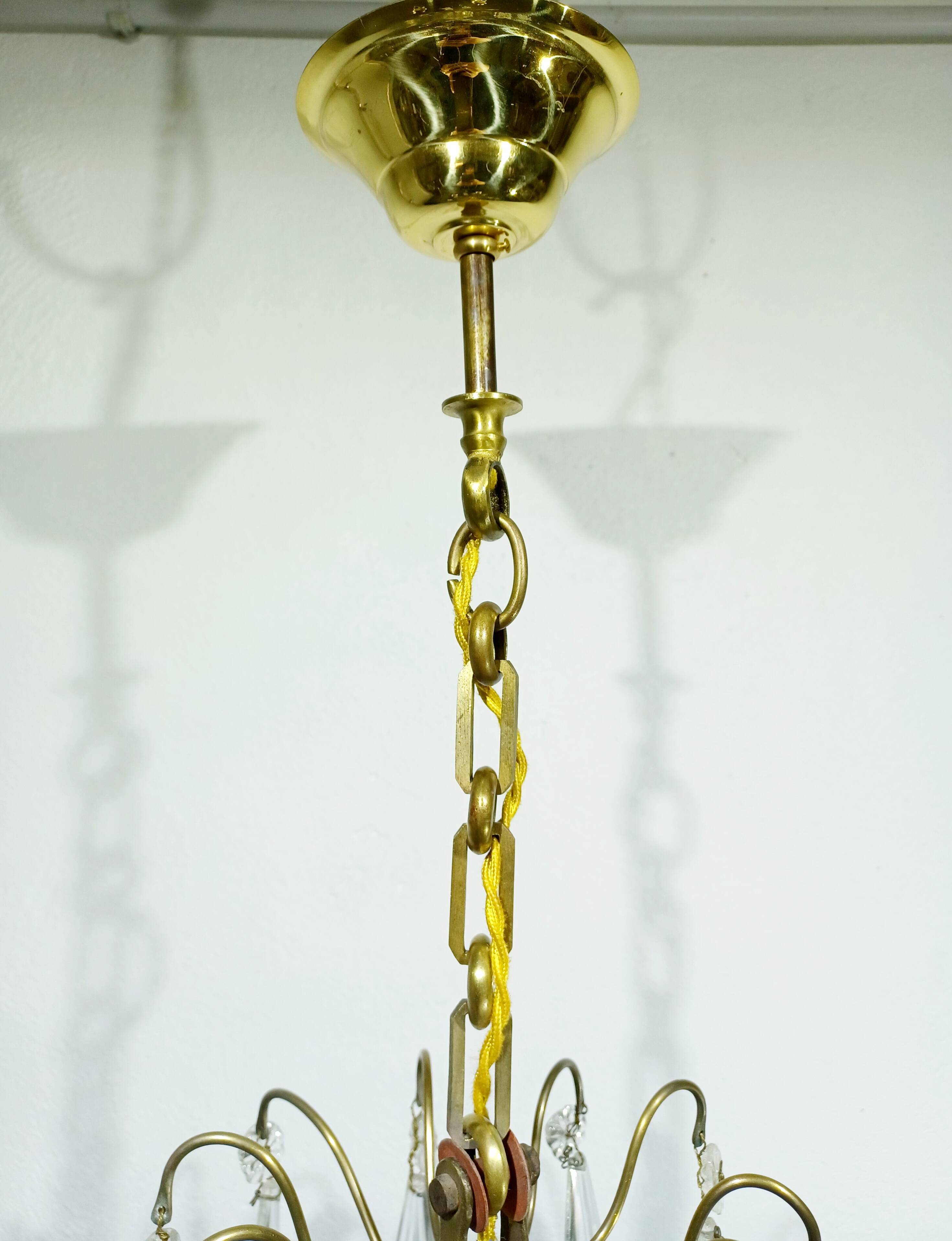 5-light crystal chandelier