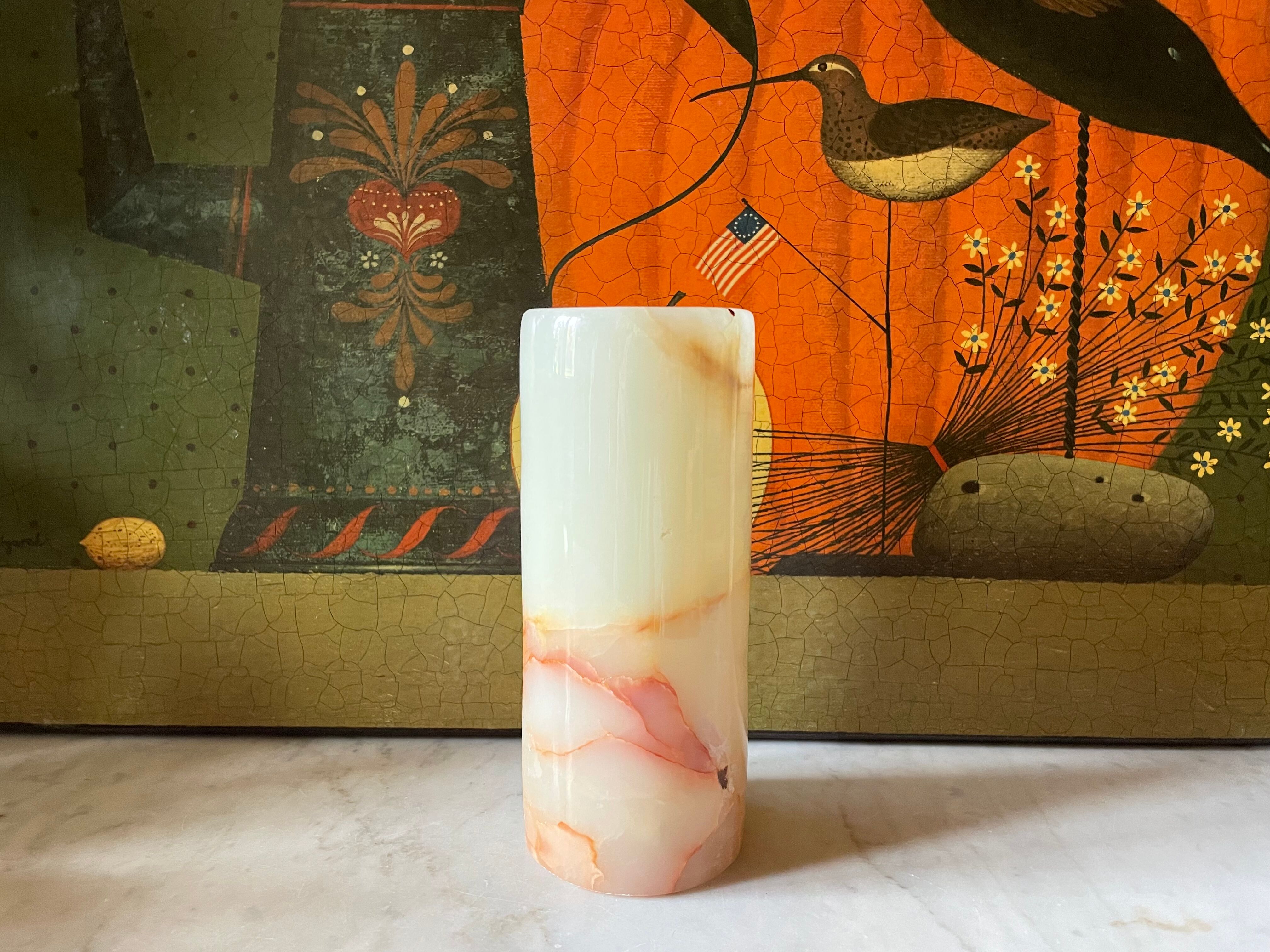 Alabaster roller vase