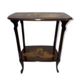 French Art Nouveau two-tier service table by Emile Gallé