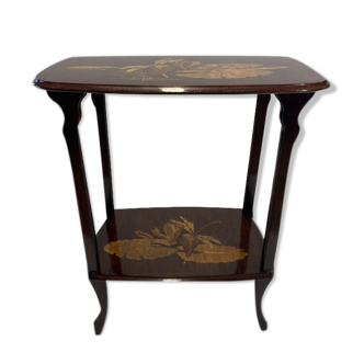 French Art Nouveau two-tier service table by Emile Gallé