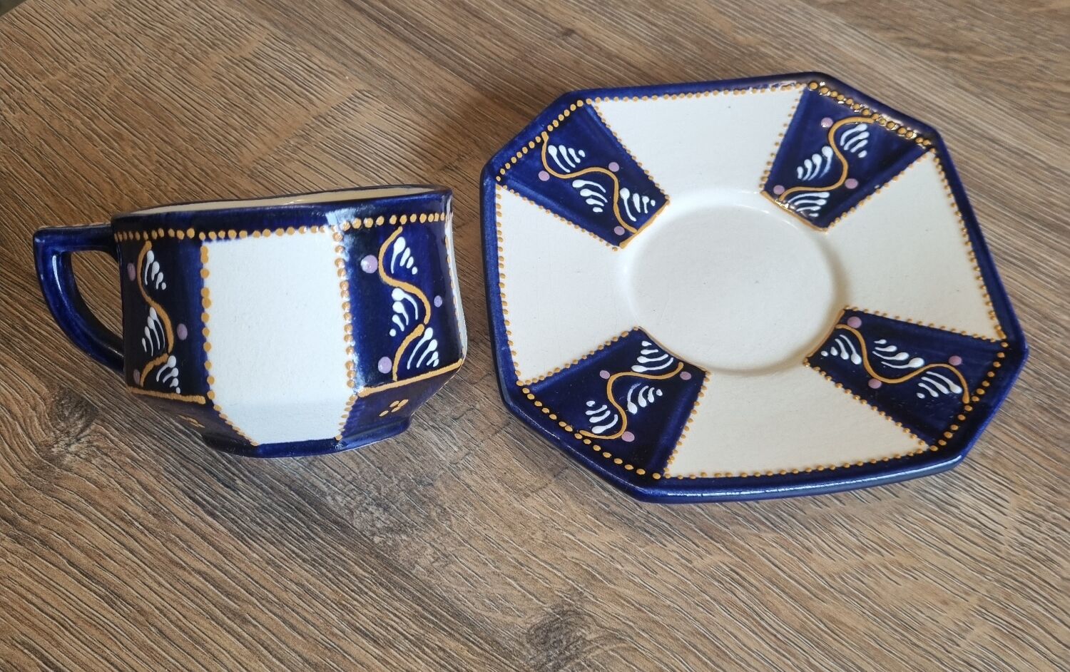 Ceramic tea cup HB Henriot Quimper Brittany