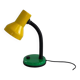 Yellow and green industrial desk lamp