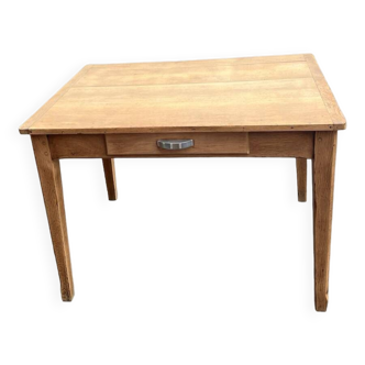 Raw solid oak farm table
