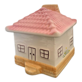 Tirelire en porcelaine vintage forme de maison
