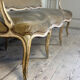 Louis XV bench in carved and painted wood, 18th century
