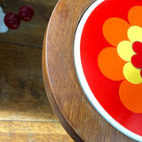 Plateau, wooden and ceramic chopping board, 1970s