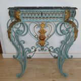 Magnificent Louis XV style iron and marble console