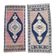 Set of 2 vintage handmade Turkish rugs 48x103 cm