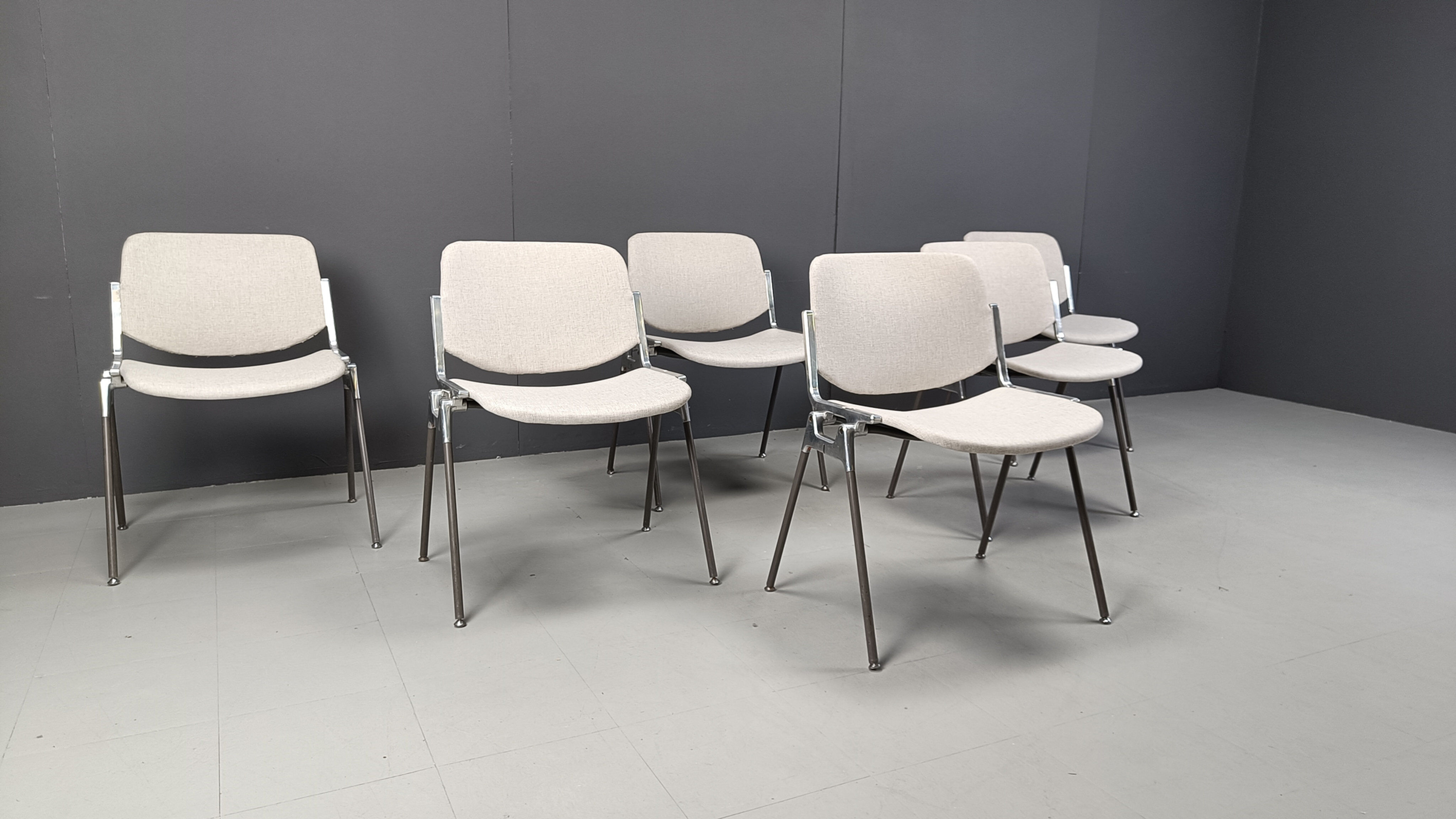 Vintage Dsc 106 side chairs by Giancarlo Piretti for Castelli, set of 6