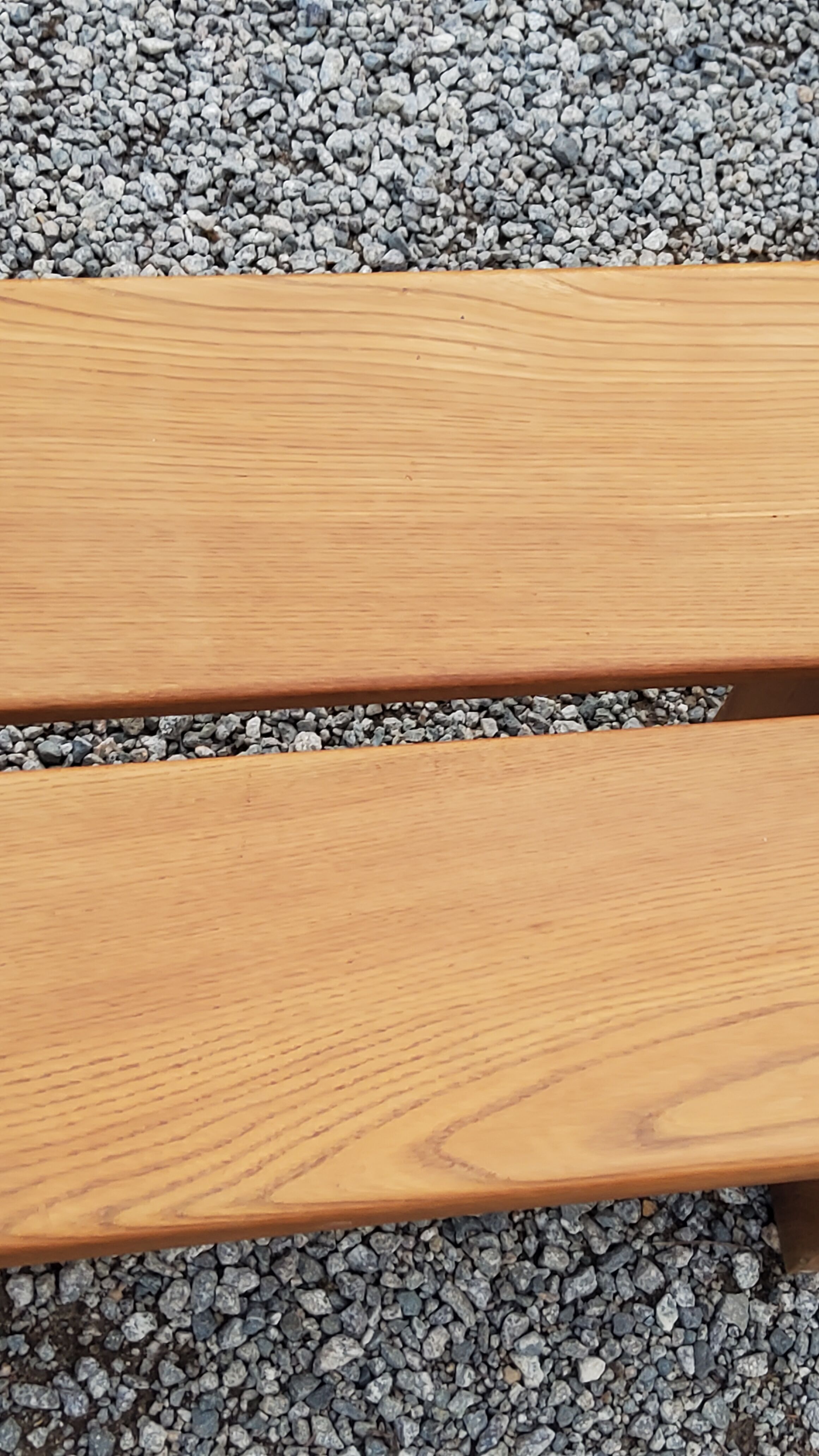 Solid elm bench from the 70s