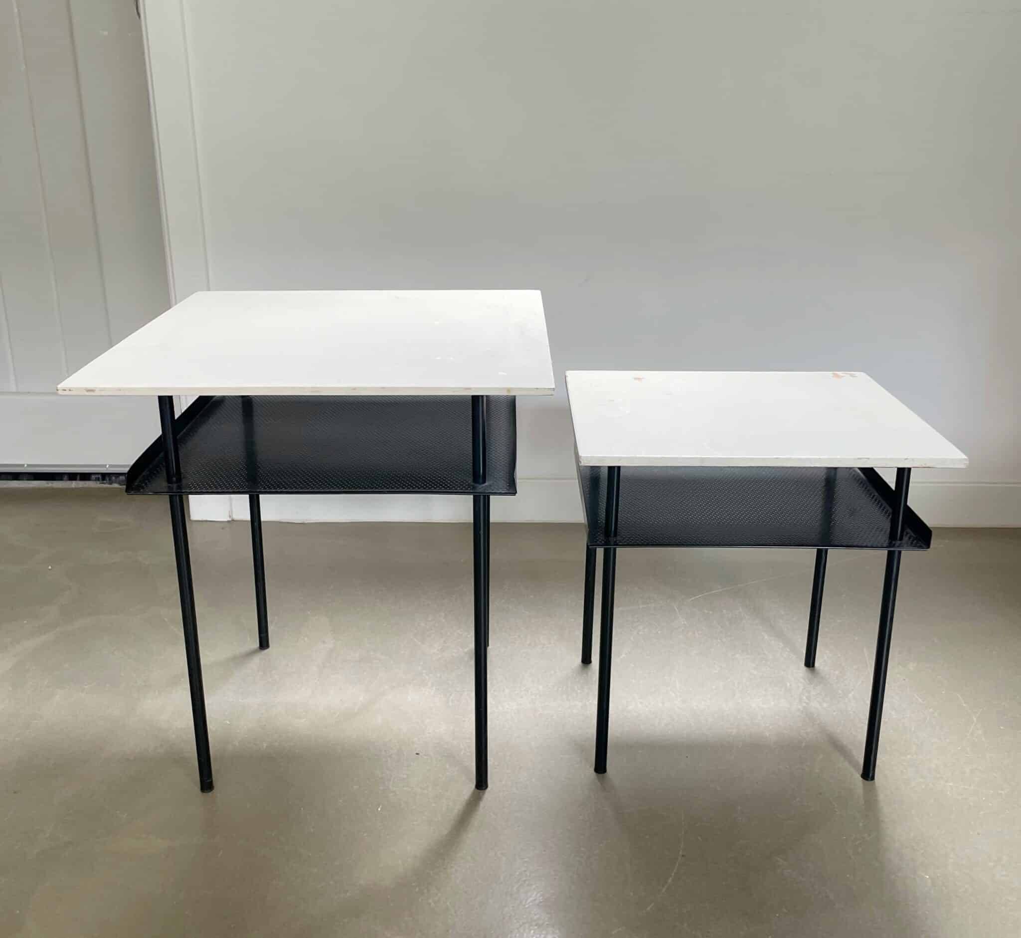 Set of mid-century modernist side tables, Wim Rietveld for Auping, 1950s