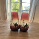 Very beautiful pair of decorative glass vases.