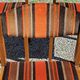 Set of 5 70s designer chairs in beech and orange and brown velvet Self éditeur