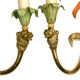Maison Baguès, three bronze appliques decorated with camel heads and palm leaves