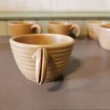 Set of 8 large vintage stoneware cups