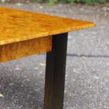 50s modernist coffee table in elm burl veneer