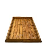 Plateau en bambou, Italie années 1970