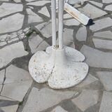 Garden or bistro table with steel and fiberglass base and top, circa 1970