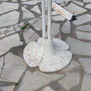Garden or bistro table with steel and fiberglass base and top, circa 1970