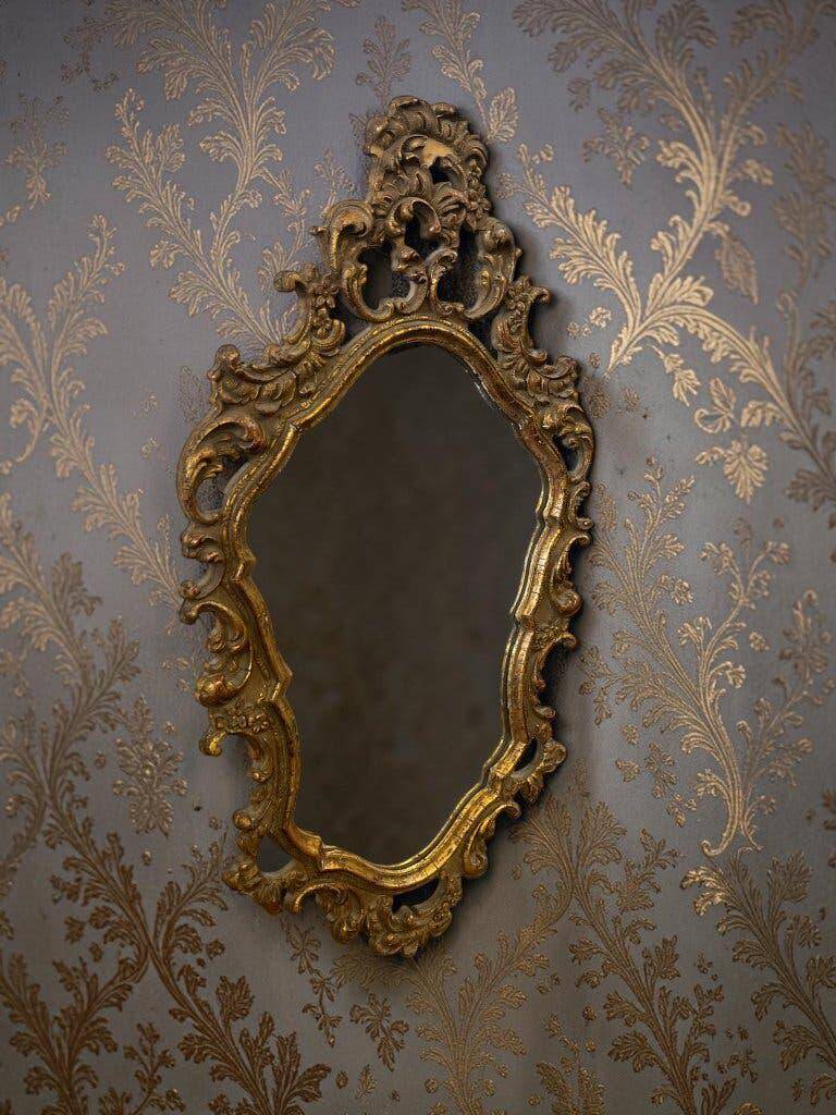 Vintage gold baroque mirror / wall mirror
