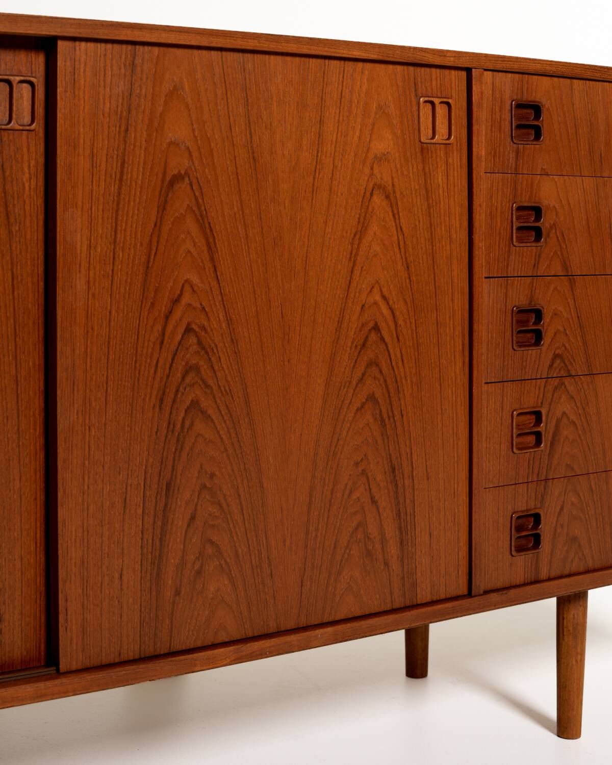 Danish teak sideboard with sliding doors, 1960s