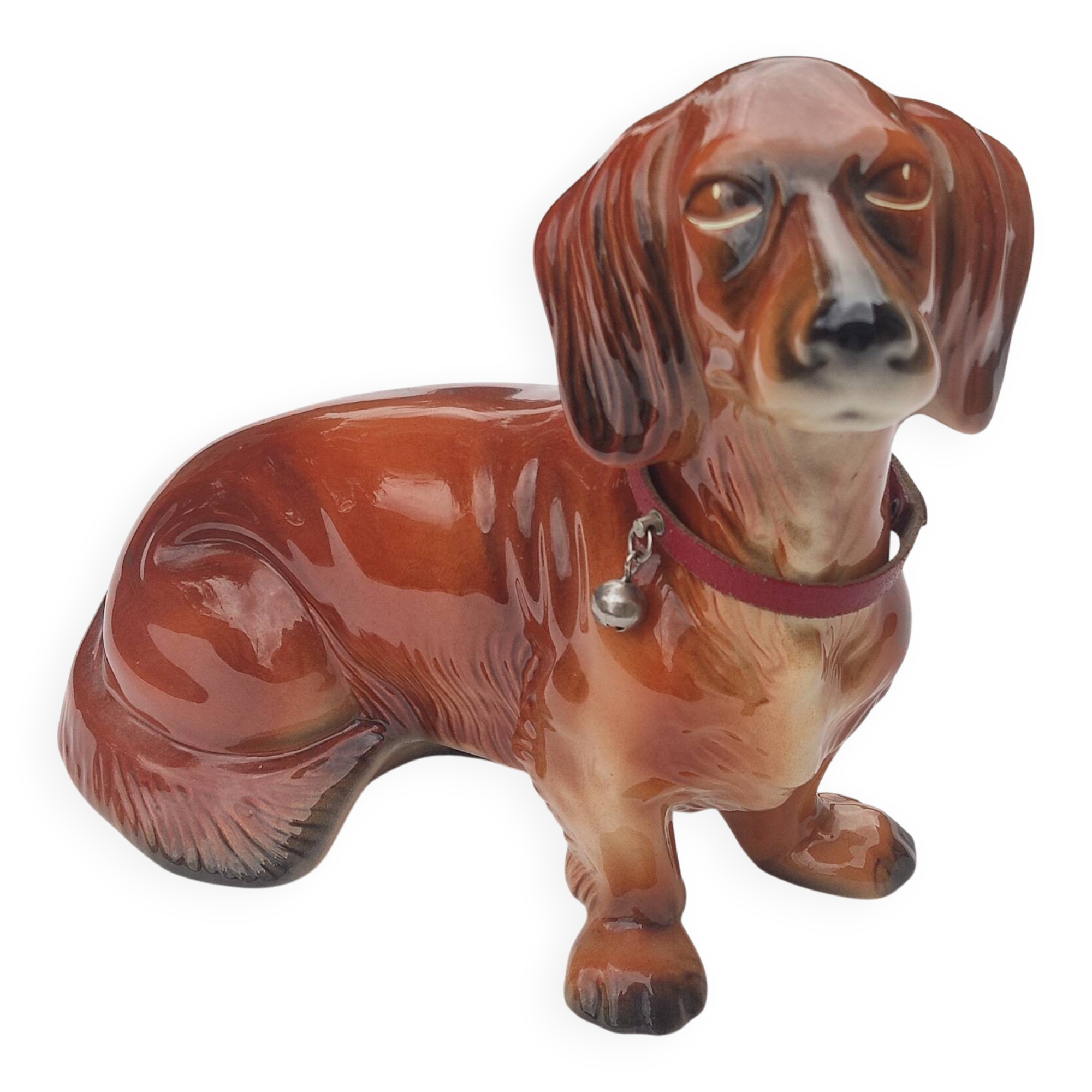 Large dachshund in German porcelain Cortendorf