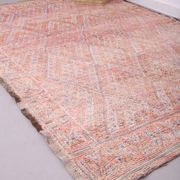 Pink Vintage Moroccan Rug 205 x 303 cm, Berber Wool Rug, Berber Boho Rug