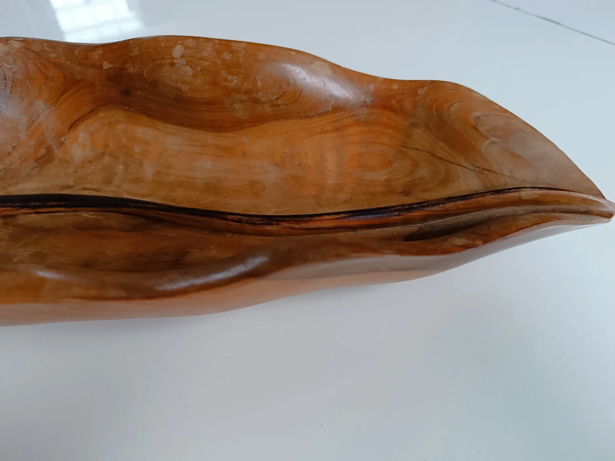 Falcon olive wood fruit bowl spain 1960